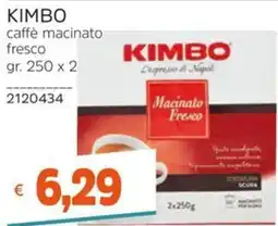 Stop&Shop Kimbo caffè macinato fresco offerta