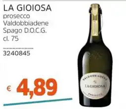 Stop&Shop Prosecco Valdobbiadene Spago D.O.C.G. La Gioiosa offerta