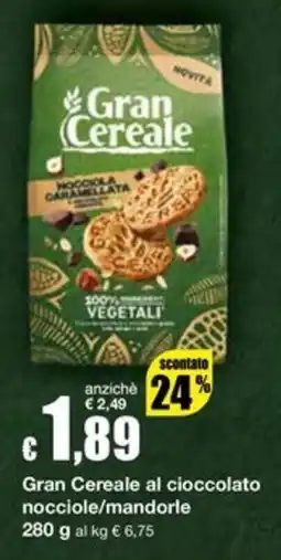 Sì con te Superstore Gran Cereale al cioccolato nocciole/mandorle offerta