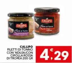 IperSisa Callipo filetti di tonno con 'nduja/con cipolla rossa di tropea offerta