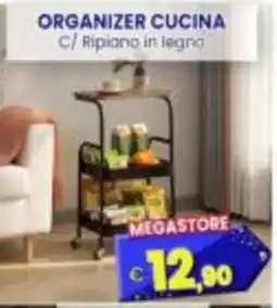 Punto Shopping Megastore Organizer cucina c/ ripiano in legno offerta