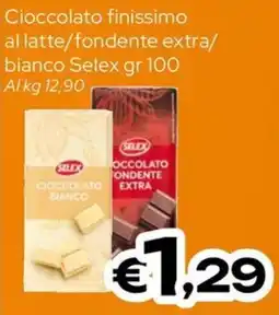 MAX Supermercati Cioccolato bianco Selex offerta