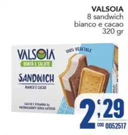 Gruppo di Palo Valsolia sandwich bianco e cacao offerta