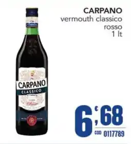Gruppo di Palo Carpano Vermouth Classico Rosso offerta