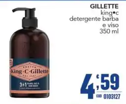 Gruppo di Palo Gillette king·c detergente barba e viso offerta