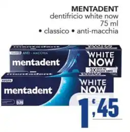 Gruppo di Palo mentadent dentifricio white now offerta