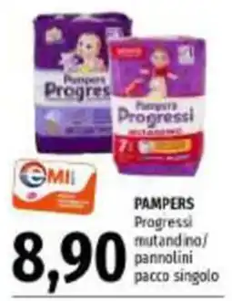 Emi Supermercati Pampers Progressi mutandino/pannolini offerta