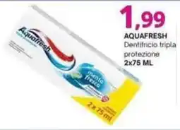 Irys Aquafresh dentifricio tripla protezione mento fresco offerta