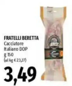 Emi Supermercati Fratelli Beretta Cacciatore Italiano DOP offerta