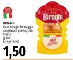 Emi Supermercati Gran Biraghi formaggio stagionato grattugiato fresco offerta