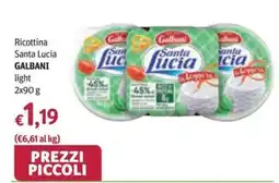 Futura Supermercati Ricottina Santa Lucia GALBANI light offerta
