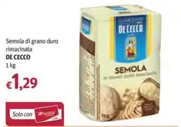 Futura Supermercati Semola di grano duro rimacinata De Cecco offerta