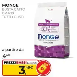 Arcaplanet Monge busta gatto tutti i gusti offerta