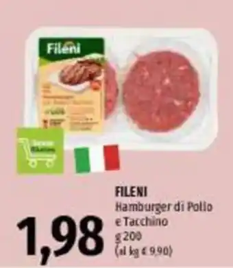 Fileni Hamburger di Pollo e Tacchino