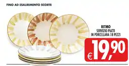 Deco Iperstore Ritmo servizio piatti in porcellana offerta