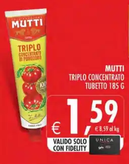 Deco Iperstore Mutti triplo concentrato di pomodoro offerta