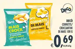 Deco Iperstore Decò cornetti/croccantini di mais offerta