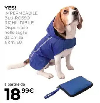 Impermeabile blu-rosso richiudibile
