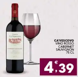 IperSisa Ca' Vescovo Vino Rosso Cabernet Sauvignon offerta