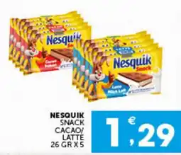 IperSisa Nesquik Snack Cacao/Latte offerta