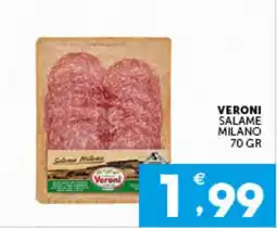IperSisa Salame Milano Veroni offerta