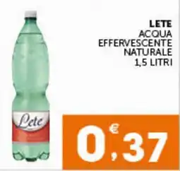 IperSisa Lete acqua effervescente naturale offerta