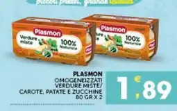 IperSisa Plasmon omogeneizzati verdure miste offerta