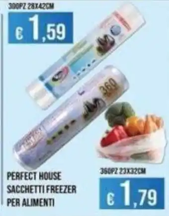 Perfect House sacchetti freezer per alimenti