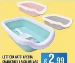 Azzurro Convenienza Lettiera gatti aperta offerta