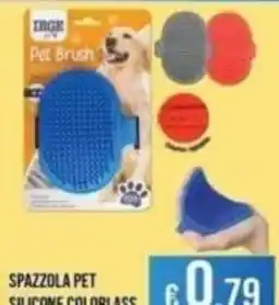 Azzurro Convenienza Spazzola pet silicone colorglass offerta