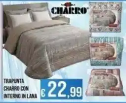 Azzurro Convenienza Trapunta Charro con interno in lana offerta