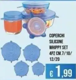 Azzurro Convenienza Coperchi silicone whippy set offerta