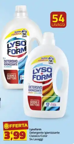 Supermercati Briò Lysoform Detergente Igienizzante Classico/Color offerta
