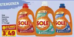 Supermercati Briò Sole Detersivo Liquido offerta