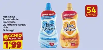 Mon Amour Ammorbidente Concentrato Blu Mare/Oro e Argan/ Viola