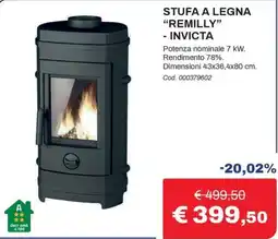 Eurobrico Stufa a legna "Remilly" - Invicta offerta