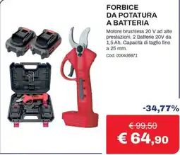Eurobrico Forbice da potatura a batteria offerta