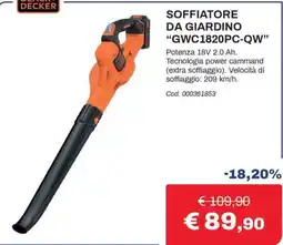 Eurobrico Soffiatore da giardino Black & Decker offerta
