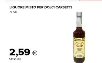 Tigre Carsetti liquore misto per dolci offerta
