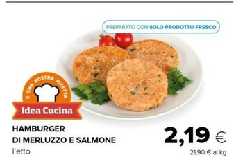 Tigre Hamburger di merluzzo e salmone offerta