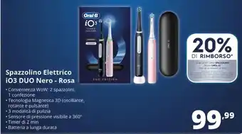 Spazzolino Elettrico iO3 DUO Nero - Rosa