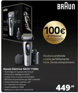 Comet Braun Rasoio Elettrico Nevo 11000c offerta