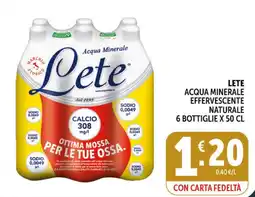 Deco Market Lete acqua minerale effervescente naturale offerta