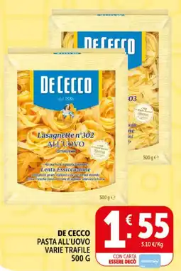Deco Market De Cecco pasta all'uovo offerta
