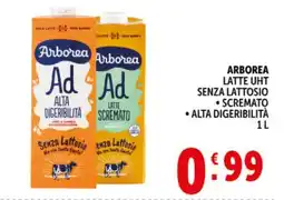 Deco Market Arborea latte UHT senza lattosio scremato offerta
