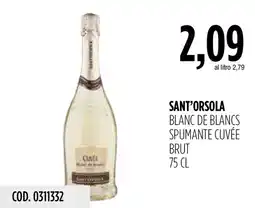 Carico Cash & Carry Sant'Orsola Blanc de Blancs Spumante Cuvée Brut offerta