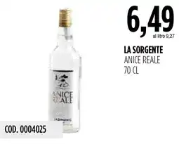 Carico Cash & Carry La Sorgente Anice Reale offerta
