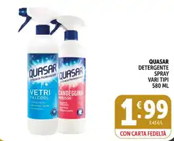 Deco Market Quasar detergente spray vari tipi offerta