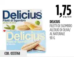 Carico Cash & Carry Delicius filetti di sgombro offerta