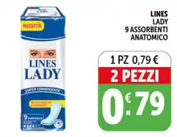 Deco Market Lines lady assorbenti anatomico offerta
